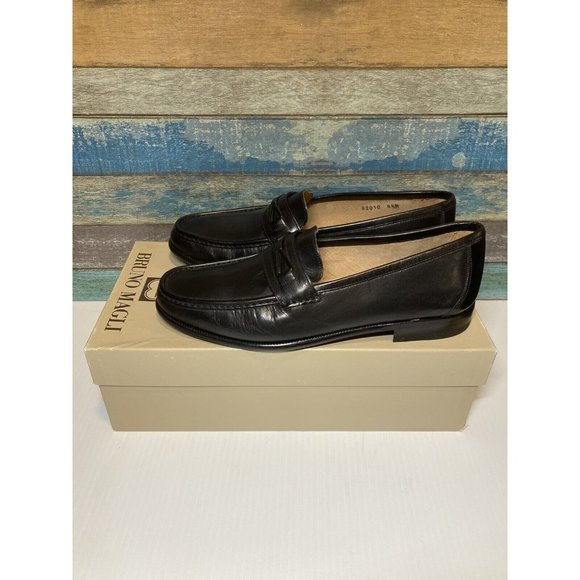 Bruno Magli Men’s Desi 82010 sz 8.5 M Dress Shoes Black Leather Made In Italy main image 8
